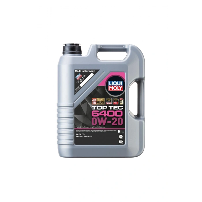 Liqui Moly Top Tec 6400 0W20 (21585) | Renault Motorları İçin Üstün Verimlilik (5 Lt)