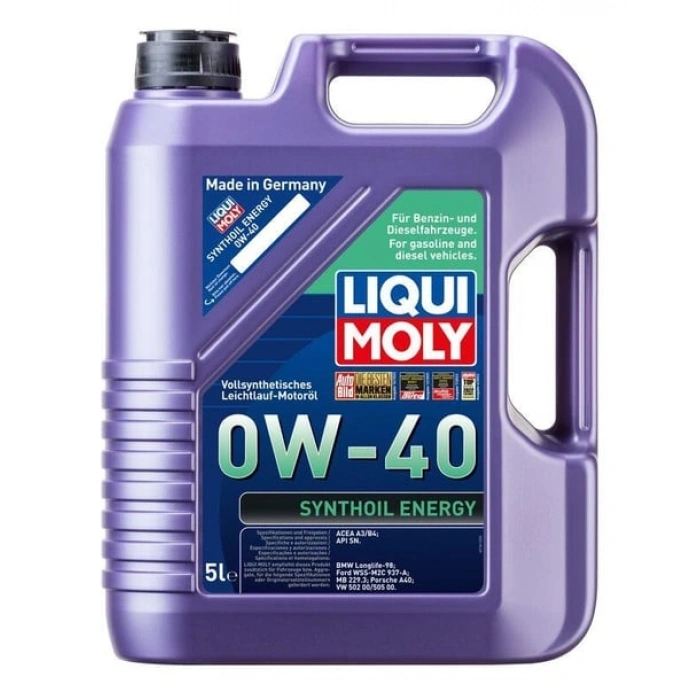 Liqui Moly 0W40 Synthoil Energy (9515) | Tam Sentetik Güç ve Kesintisiz Performans (5 Lt)