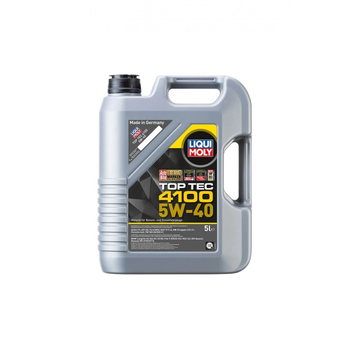 Liqui Moly 5W40 Top Tec 4100 (9511) | Modern Motorların Uzun Ömürlü Koruyucusu (5 Lt)