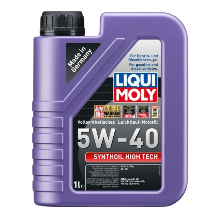 Liqui Moly 5W40 Synthoil High Tech (1855) | %100 Tam Sentetik Gerçek Performans (1 Lt)