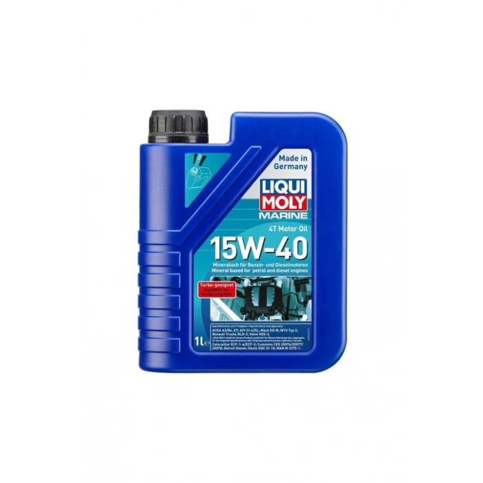 Liqui Moly Marine 4T 15W-40 (25015) | Denizde Dört Mevsim Güvenilir Performans (1 Lt)