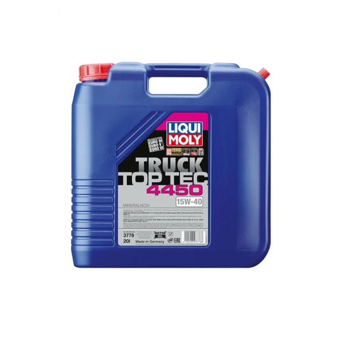 LIQUI MOLY Top Tec Truck 4450 15W-40 (3778) | Ağır Yüklerin Güçlü Koruyucusu (20 Lt)