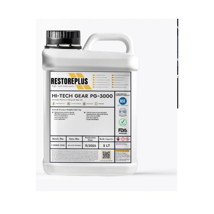 RESTOREPLUS HI-TECH GEAR PG-3000 | Sentetik Premium Poliglikol Dişli Yağı (5 Lt)