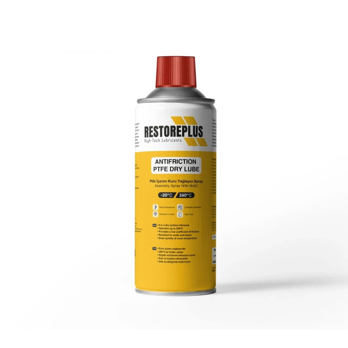 RESTOREPLUS ANTIFRICTION PTFE DRY LUBE | PTFE İçeren Kuru Yağlayıcı Sprey