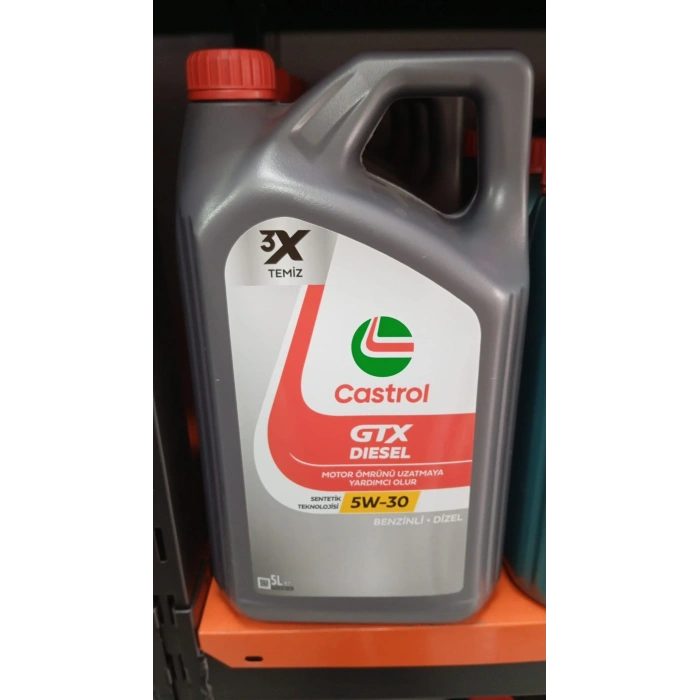 Castrol GTX Diesel 5W-30 C2/C3 5 Litre - Tam Sentetik Partikül Filtreli Motor Yağı