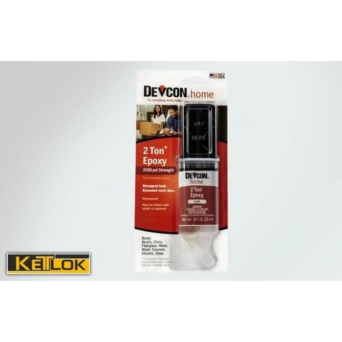 Devcon 2 Ton Epoksi̇ Şiringa 25 Ml 30 Daki̇ka Endüstriyel Yapıştırıcılar