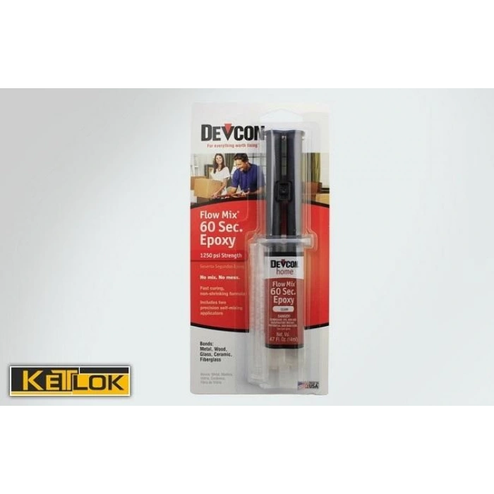 Devcon 60 Second Epoksi̇ Mi̇x Şiringa 14 Ml 2 Daki̇ka Endüstriyel Yapıştırıcılar