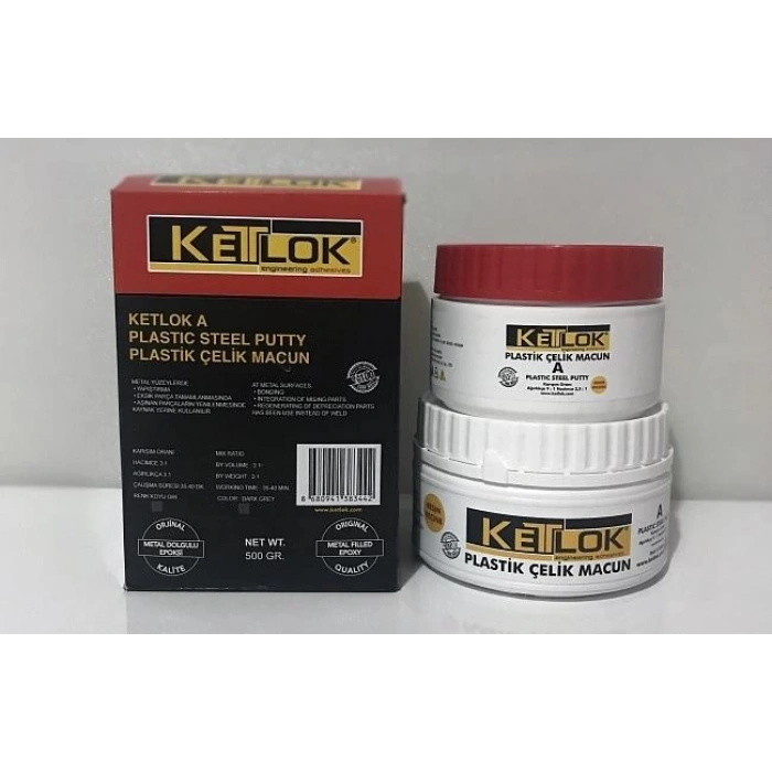 Ketlok A Metal Dolgulu Plasti̇k Çeli̇k Epoksi̇ Macun 500 Gr Macunu