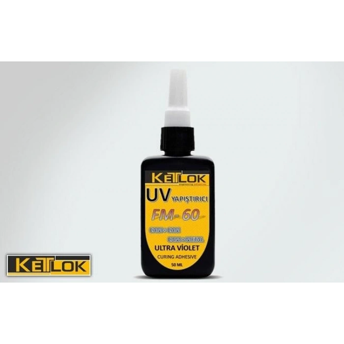 Ketlok Cam 60 Uv Yapiştirici Genel Amaçli Orta Vi̇zkozi̇te 50 Ml Endüstriyel Yapıştırıcılar