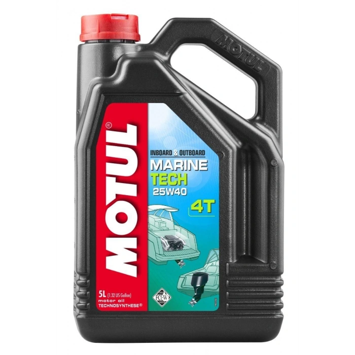 Motul Marine Tech 4T 25W40 5L Outboard Yağı
