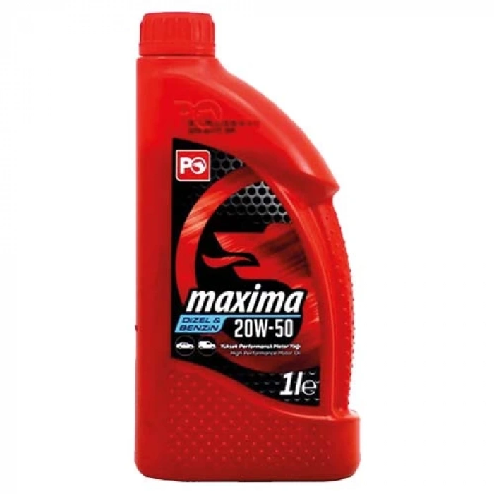 Petrol Ofi̇si̇ Maxima Benzi̇nli̇ 20W-50 (1 Lt) 20W-50 Motor Yağı