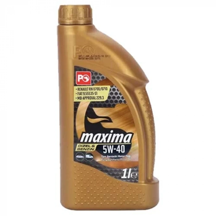 Petrol Ofi̇si̇ Maxima Benzi̇nli̇ 5W-40 (1 Lt) 5W-40 Motor Yağı