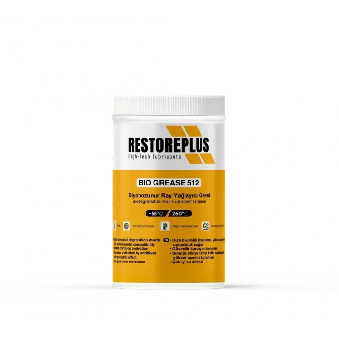 RESTOREPLUS BIO GREASE 512 | Biyobozunur Ray Yağlayıcı Gresi (1 Kg)