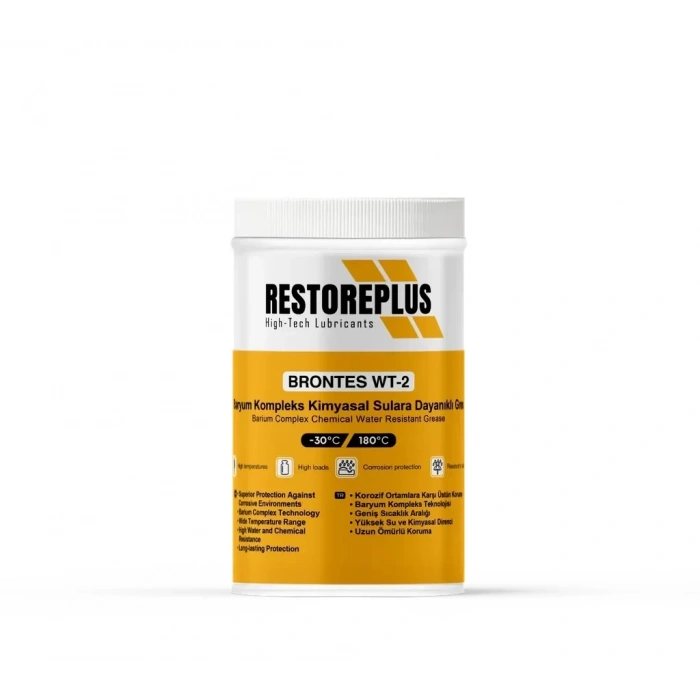 RESTOREPLUS BRONTES WT-2 | Baryum Kompleks Kimyasal Sulara Dayanıklı Gres (1 Kg)