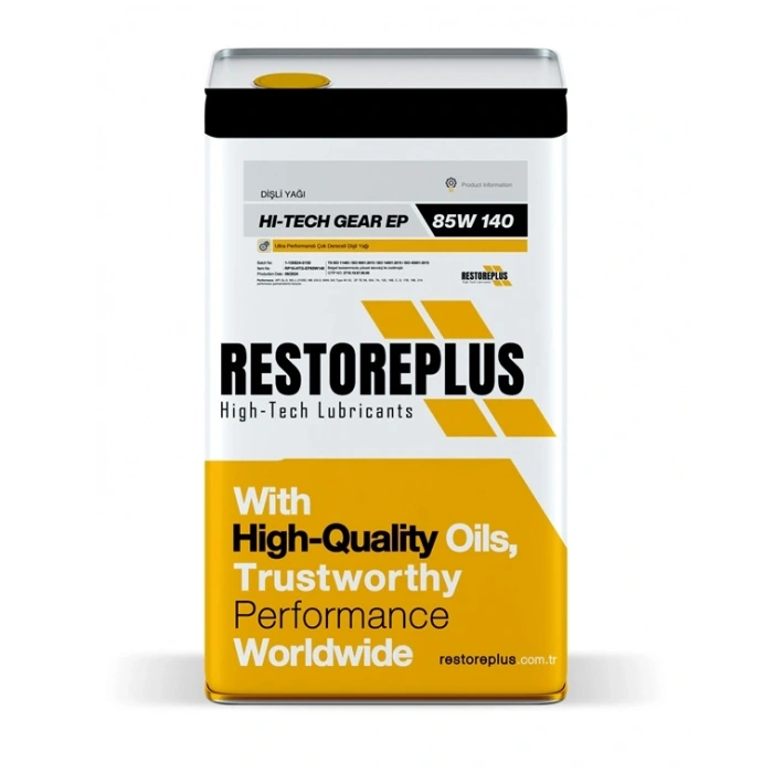 RESTOREPLUS HI-TECH GEAR EP 85W-140 | Ultra Performanslı Çok Dereceli Dişli Yağlayıcı (16 Lt)