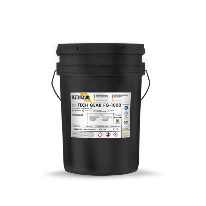RESTOREPLUS HI-TECH GEAR FG 1000 | Пищевое совместимое синтетическое зубчатое масло (20 л)