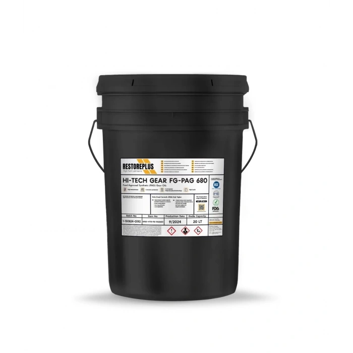 RESTOREPLUS HI-TECH GEAR FG-PAG 680 | Gıda Onaylı Sentetik (PAG) Dişli Yağları (20 LT)