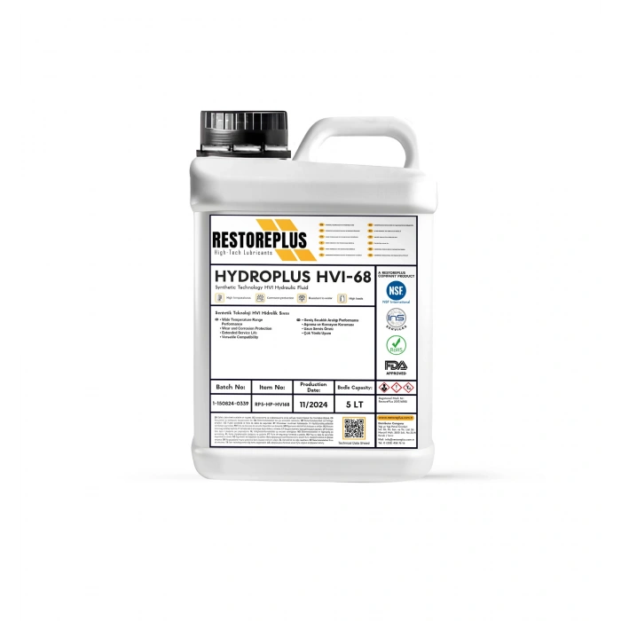 RESTOREPLUS HYDROPLUS HVI-68 | Sentetik Teknoloji HVI Hidrolik Sıvısı (5 Lt)