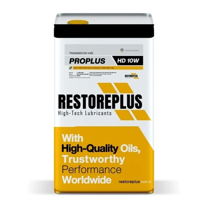 RESTOREPLUS PROPLUS HD 10W | Transmisyon ve Tahrik Sistemi Yağları (18 Lt)