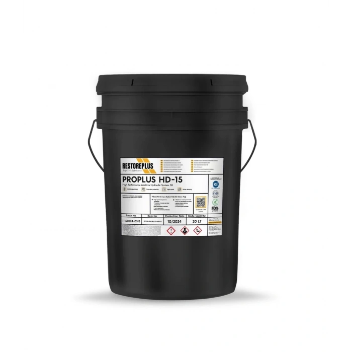 RESTOREPLUS PROPLUS HD-15 | Yüksek Performans Katkılı Hidrolik Sistem Yağı (20 Lt)