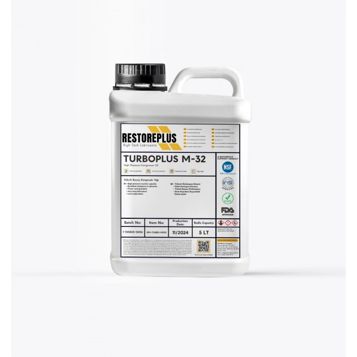 RESTOREPLUS TURBOPLUS M-32 | Yüksek Basınç Kompresör Yağı (5 Lt)