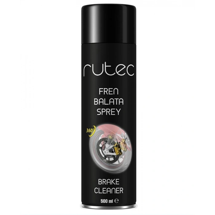 Rutec Fren Balata Temizleyici Sprey 500 ml – Yağ, Kir ve Fren Tozu Temizleyici