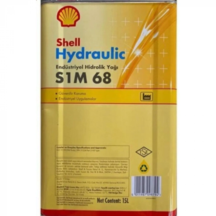 Shell Hydraulic S1 M 68 15 Litre Hidrolik Sistem Yağı