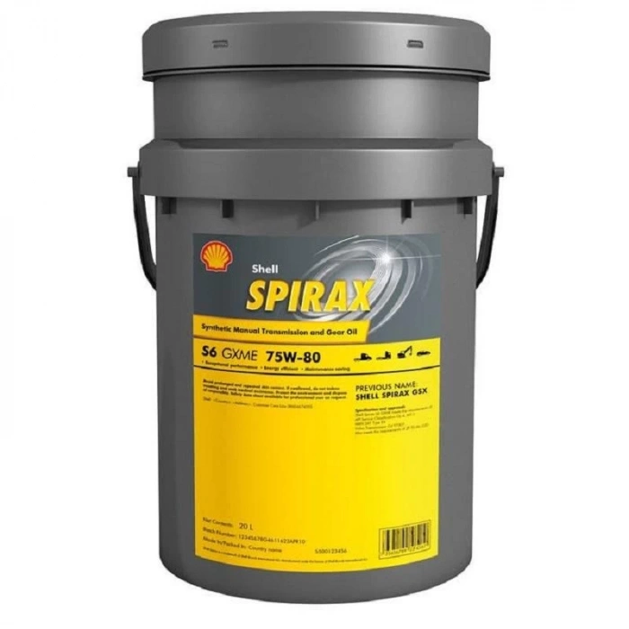 Shell Spirax S6 Gxme 75W-80 20 Litre Hidrolik Sistem Yağı