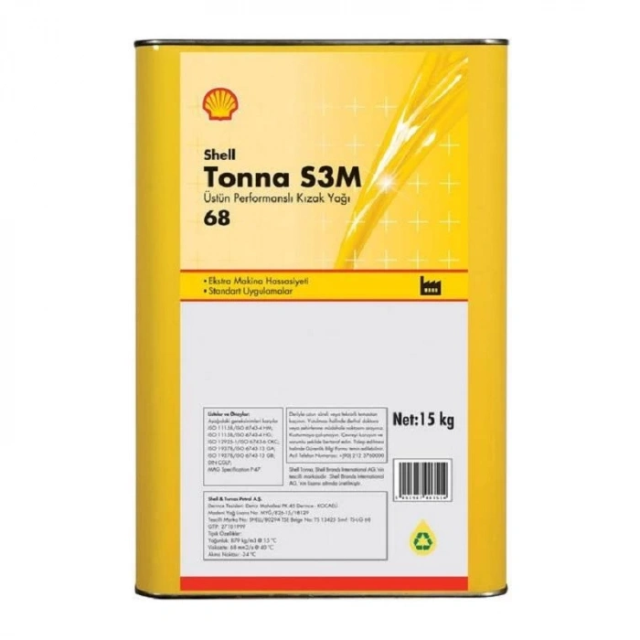 Shell Tonna S3 M 68 15 Litre Kızak Yağı