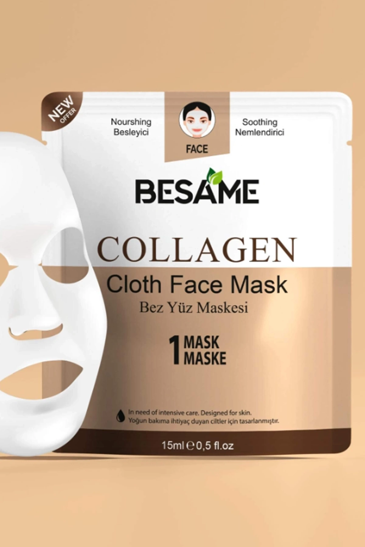 Besame Collagen Nem Bombası Kağıt Maske 10’lu Paket