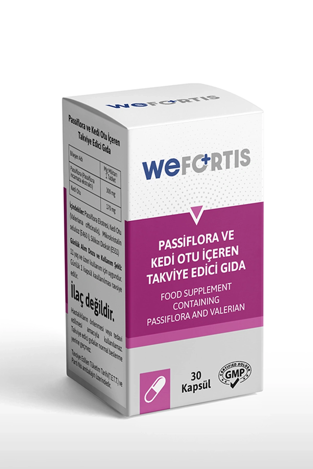 Passiflora Ve Kedi Otu İçeren Takviye Edici Gıda 30 Kapsül