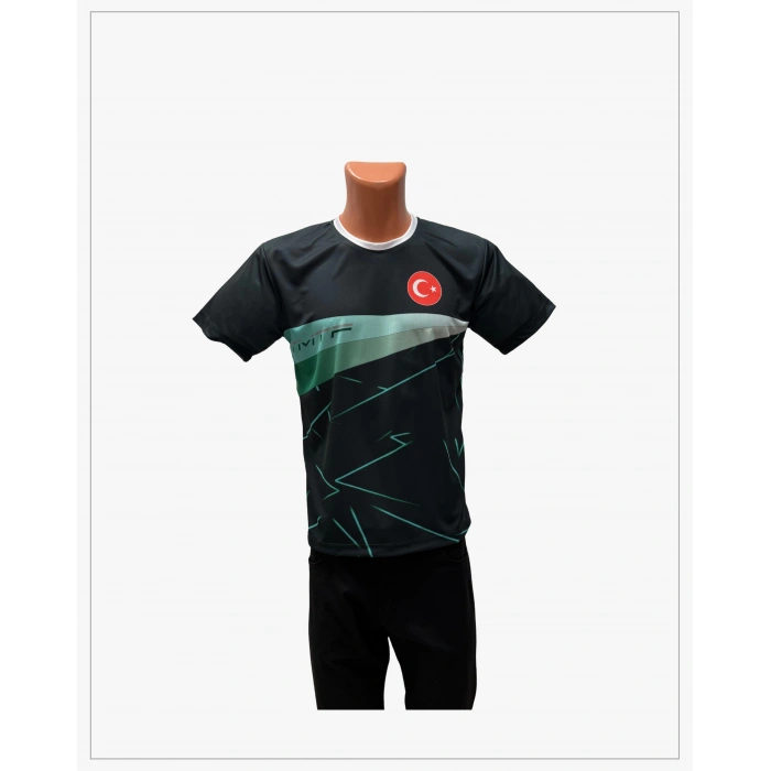 Özel Tasarım Yeşil Antrenman Tişört