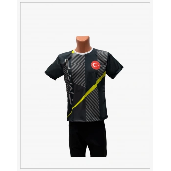 Özel Tasarım Antrasit Antrenman Tişört