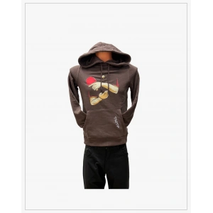 Backhand Servis Baskılı Kapüşonlu Sweatshirt