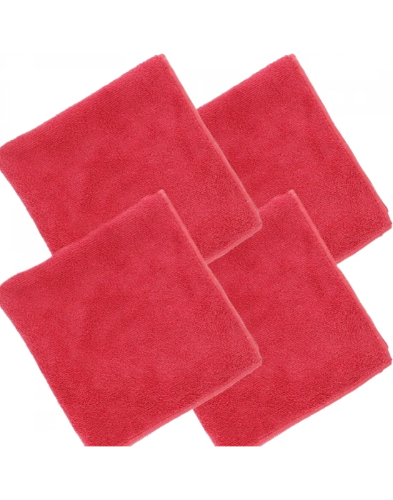 SİLVER HOME 160GSM 40X40 CM HAVLU MİKROFİBER TEMİZLİK BEZİ KIRMIZI