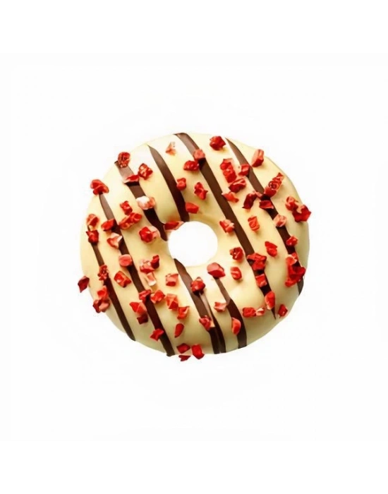 STRAWJELLY JAM DONUT(BEYAZ ÇİKOLATALI,İÇİ DOLU)