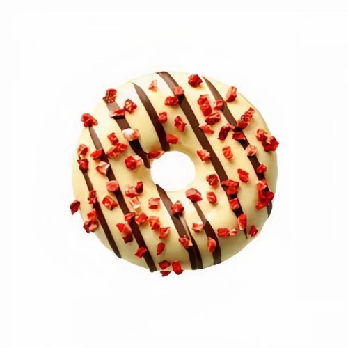 STRAWJELLY JAM DONUT(BEYAZ ÇİKOLATALI,İÇİ DOLU)