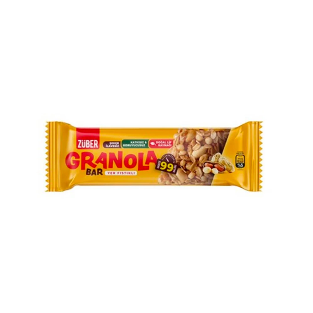 ZÜBER GRANOLA BAR YER FISTIKLI