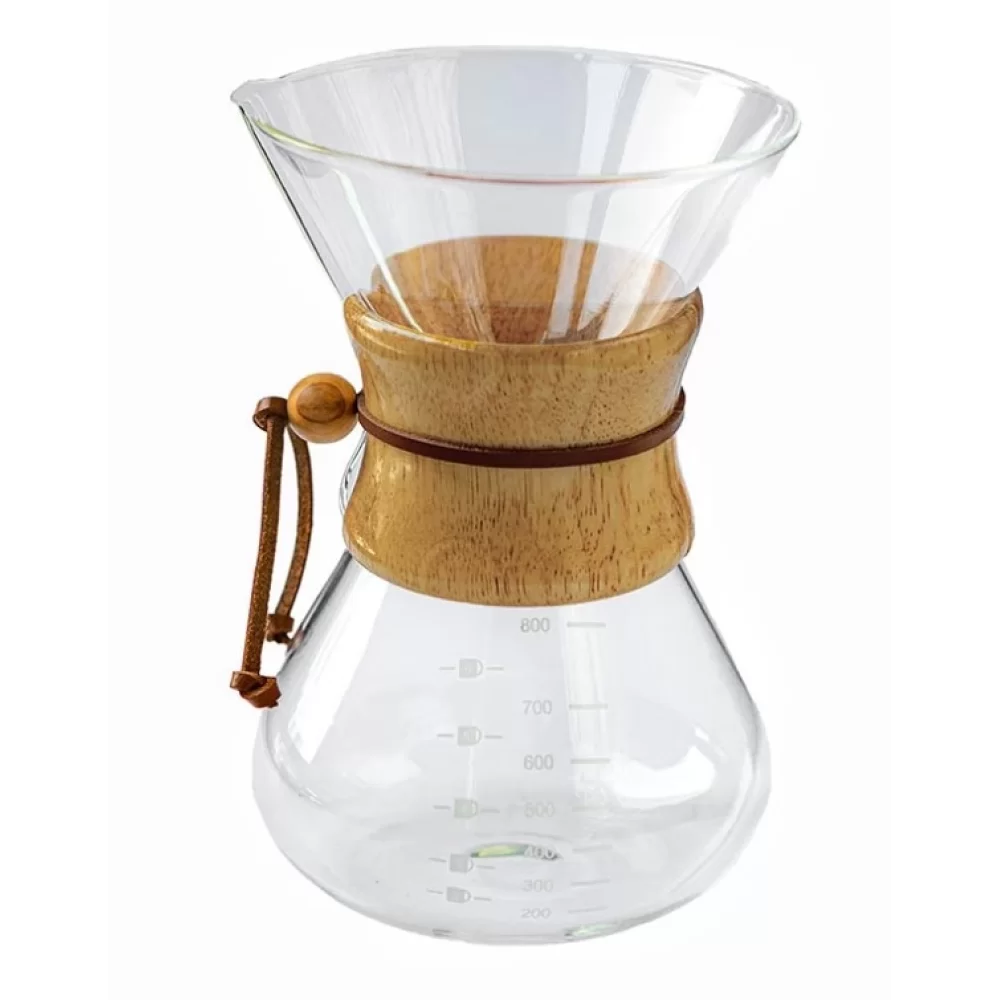 Borosilikat Cam (Chemex) Kahve Demleme Sürahi-Karaf 800 ml - 6 Cup Coffee Pot