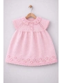 Zenessa El Örgüsü Fırfır Yakalı Kız Bebek Elbise
