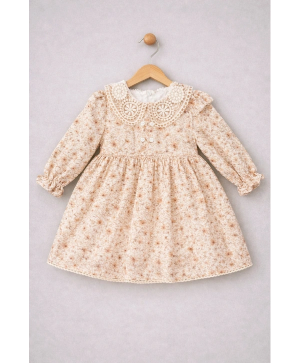 Zenessa Kırınkıl Çiçek Baskılı Kız Elbise