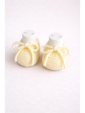 Zenessa El Örgüsü Bağcıklı Bebek Patik