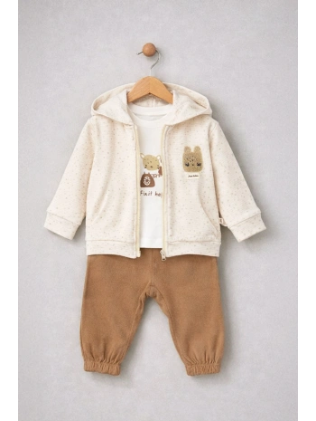 Zenessa Ayıcık Detay Ceketli 3’lü Erkek Takım