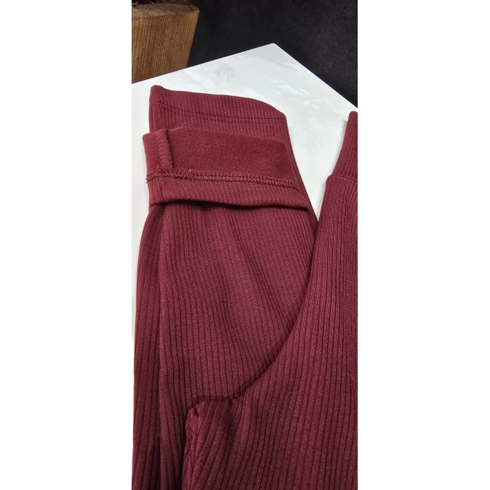 FİTİLLİ İÇİ ŞARDONLU YÜKSEK BEL TAYT MARKA MODEL