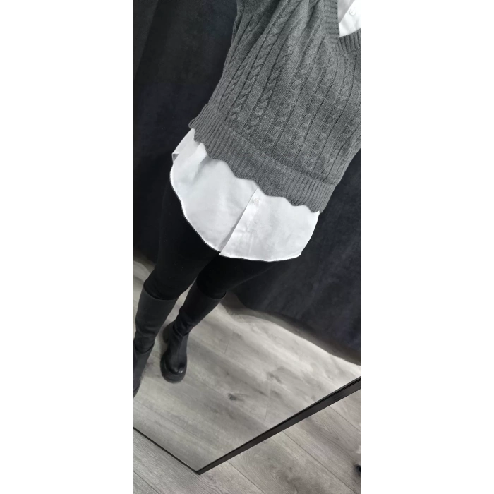 GÖMLEK DETAYLI TRİKO