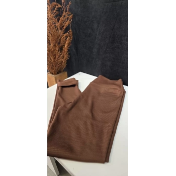 FİTİLLİ İÇİ ŞARDONLU TAYT YÜKSEK BEL RAHAT KALIP