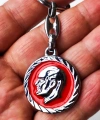 Atatürk Kabartmalı Kırmızı Metal Anahtarlık