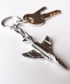 Gümüş Renkli Metal Uçak Anahtarlık