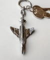 Gümüş Renkli Metal Uçak Anahtarlık