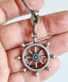 Yelkenli Tekne Dümeni Metal Anahtarlık